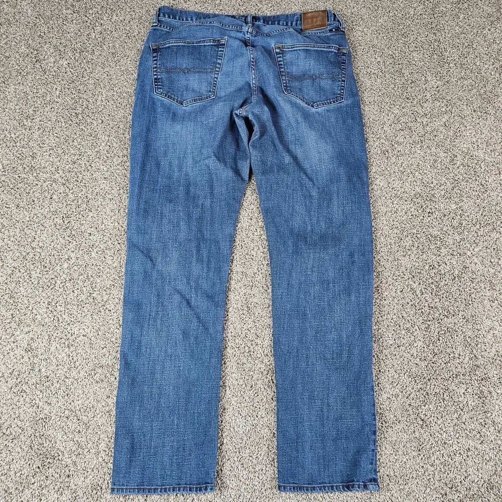 Lucky Brand 410 Jeans Mens 36x32 Athletic Straight Stretch Work Faded Whiskering